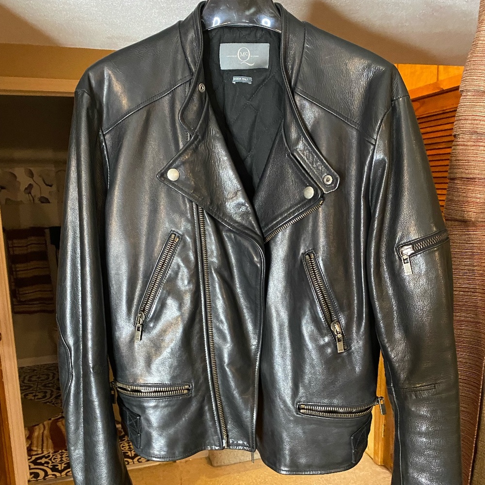 Vintage ALEXANDER MCQUEEN authentic black leather jacket